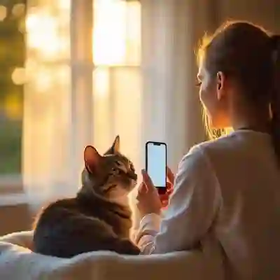 Фотосессия кошечки на передержке для хозяина